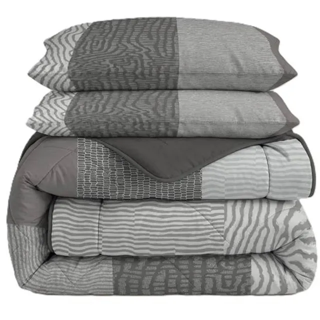 Vellora Mesa wasbaar dekbed - Tweepersoons - 200x220 cm - Grijs