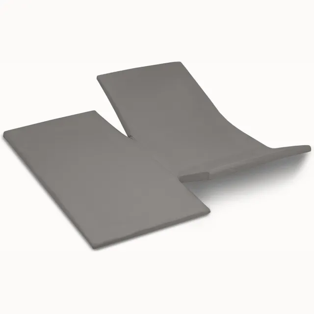 YOON hoeslaken katoensatijn dubbele split donkergrijs - 160x220 cm - GOTS gecertificeerd 100%