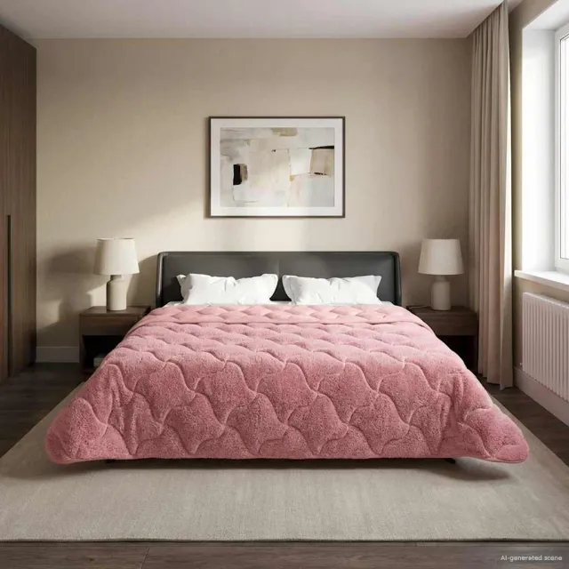 vidaXL Vol jaar dekbed 200 x 240 cm roze, foto 2