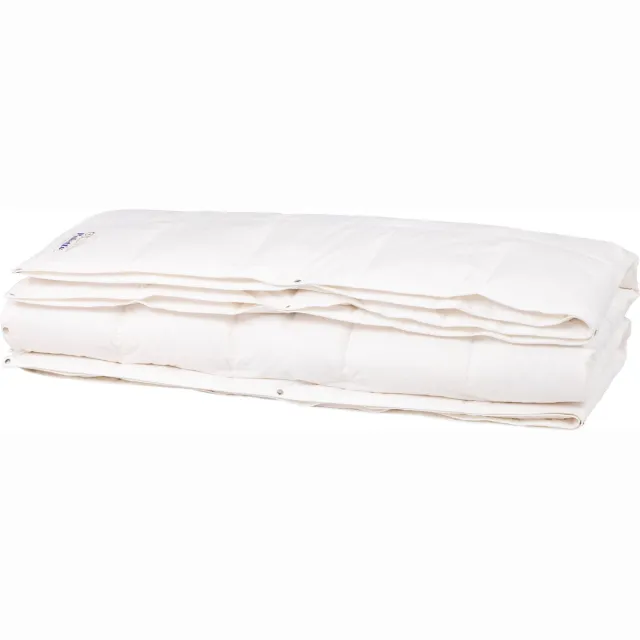 Balette Eendendons 4-Seizoenen Dekbed - 200x220 - Tweepersoons - 2-Delig met Drukknopen - 90% Eendendons - Anti Huisstofmijt & Allergiee (NOMITE) - Warmteklasse 1, 3 & 4 - Zomer & Winterdekbed Wit
