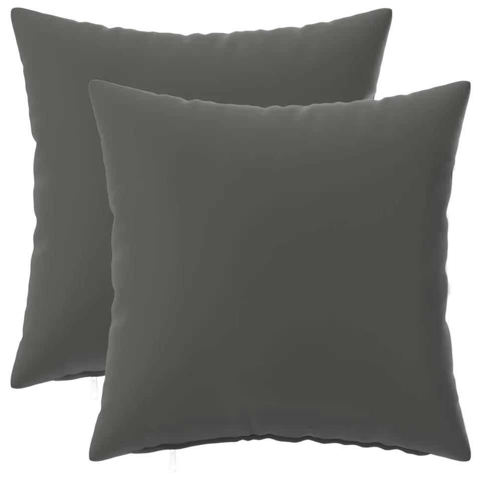 vidaXL Kussensloop 2 st HEERLEN Antraciet 30 x 30 cm Polyester, foto 3