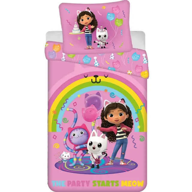Gabby's Poppenhuis Dekbedovertrek Rainbow Party - Polyester Multi