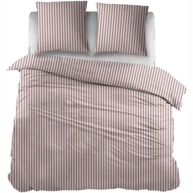 Sleepnight Dekbedovertrek Flanel Iris Roze - 140 x 200/220 cm + 1 kussensloop - [Roze]