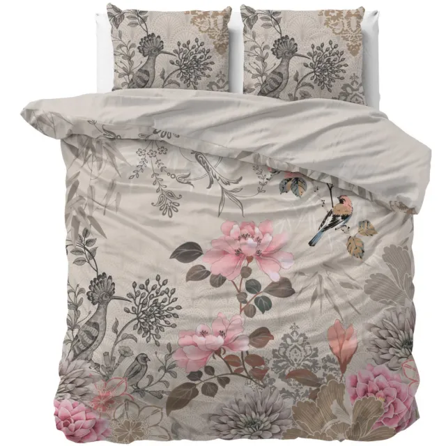 Sleeptime Essentials Forest Flowers dekbedovertrek lits-jumeaux crème