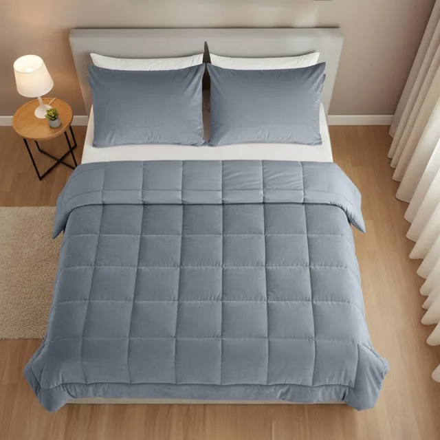 W velvet dekbed zonder overtrek - blauw, foto 2