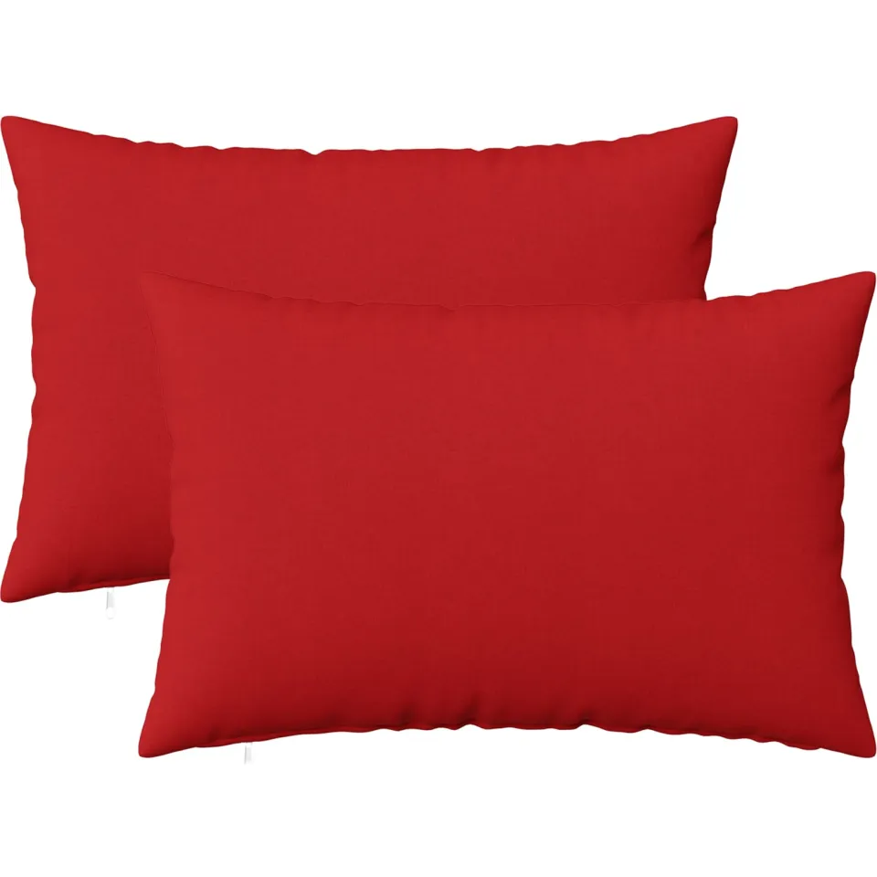 vidaXL Kussensloop 2 st HEERLEN Rood 50 x 75 cm Stof, foto 3
