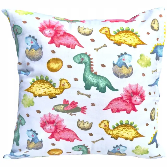 Sleepon_pl Dinosaurus Kussensloop Kinderen 40x40 Katoen Kleurrijk Veelkleurig