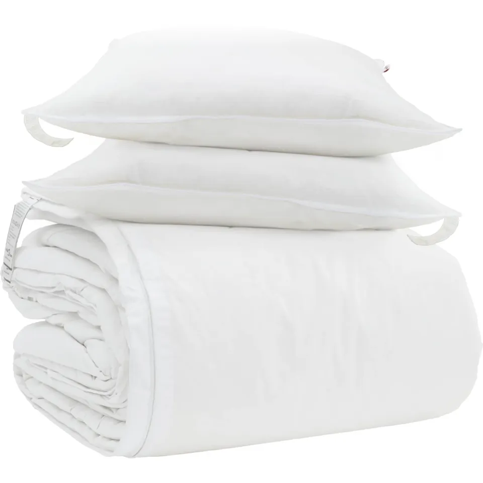 vidaXL Dekbed Set met kussen 3 st Wit Donsveertjes, foto 3