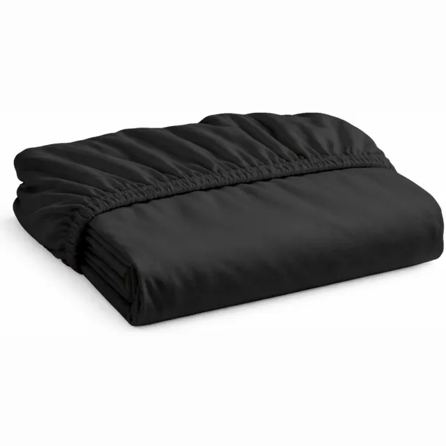 decoware Hoeslaken Jersey - Zwart - Katoen - Elastisch - 90x200 cm - Geschikt voor matrassen tot 25 cm