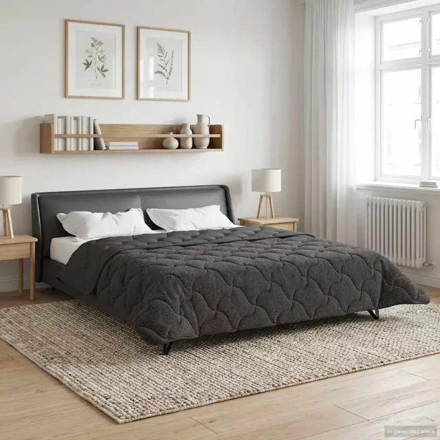 vidaXL Zomer Dekbed 260 x 240 cm Zomer anthraciet