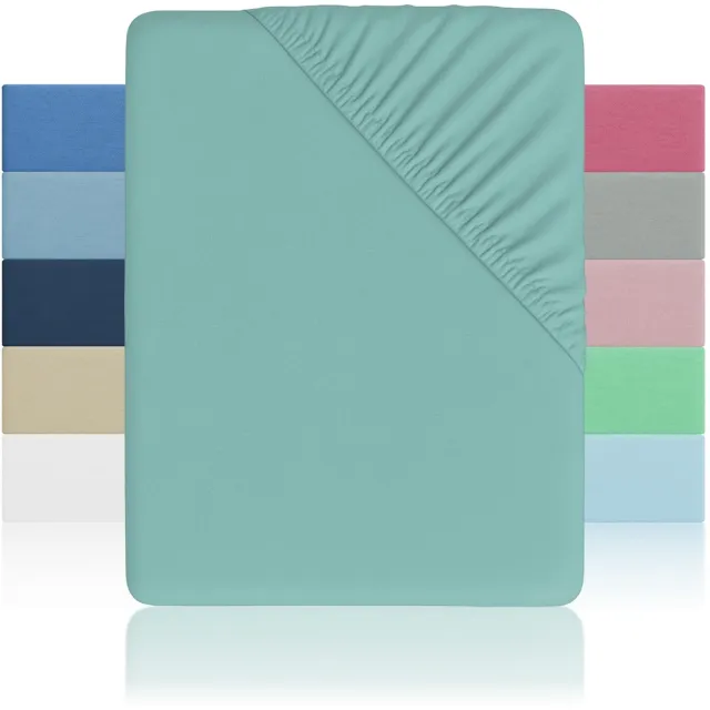 Unyqoos Ademend mintgroen hoeslaken van microvezel voor matrassen tot 28 cm