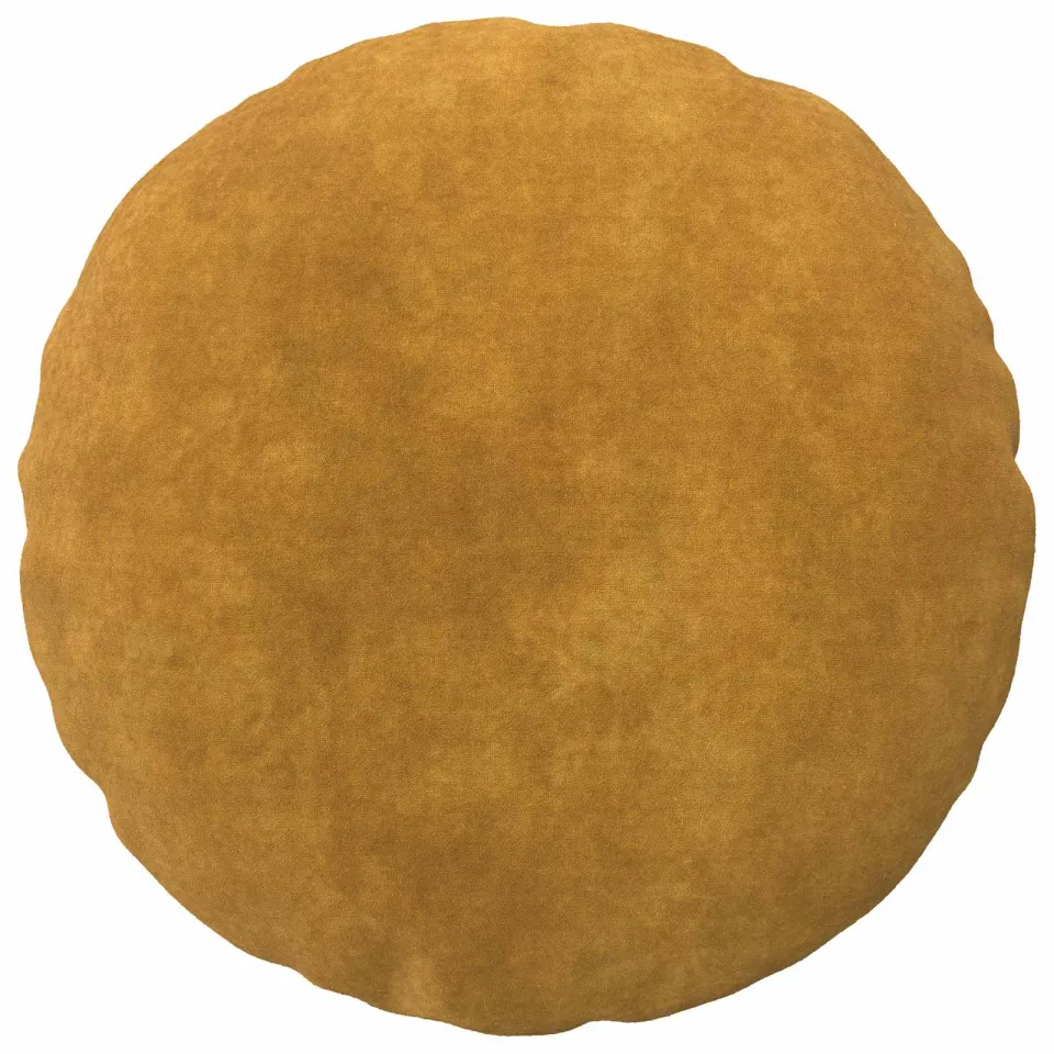 vidaXL Kussensloop 2 st HEERLEN Geel Dia. 60 cm Microfiber Fleece, foto 2