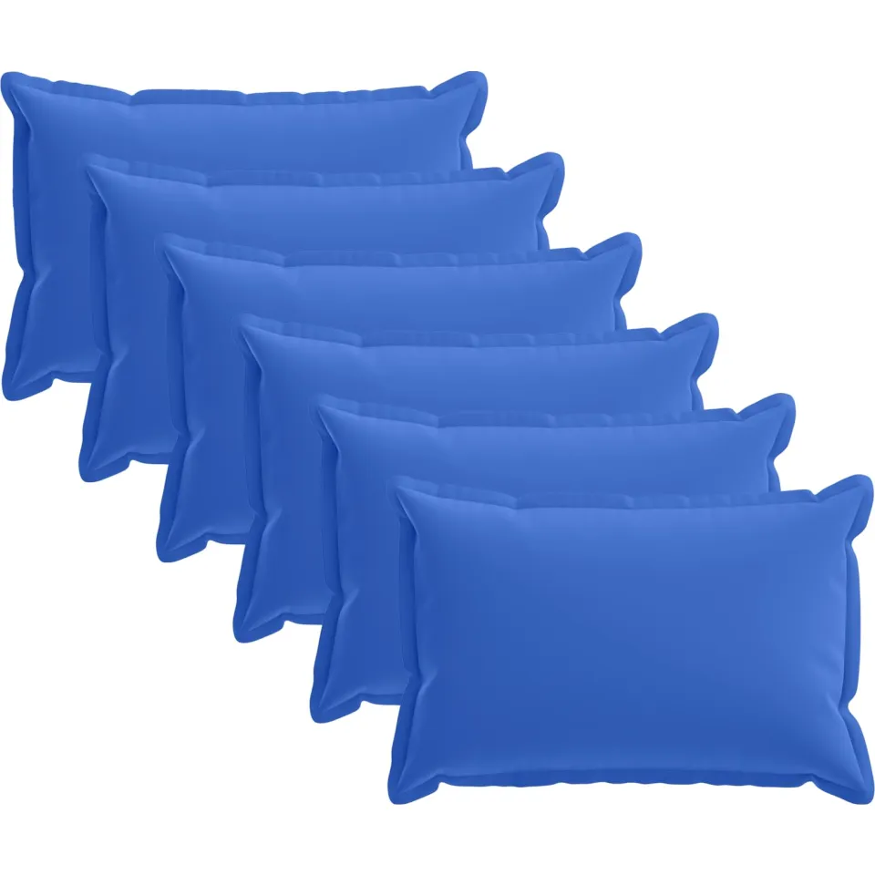 vidaXL Kussensloop 6 st HOUTEN Koninklijk Blauw 50 x 80 cm Polyester, foto 3