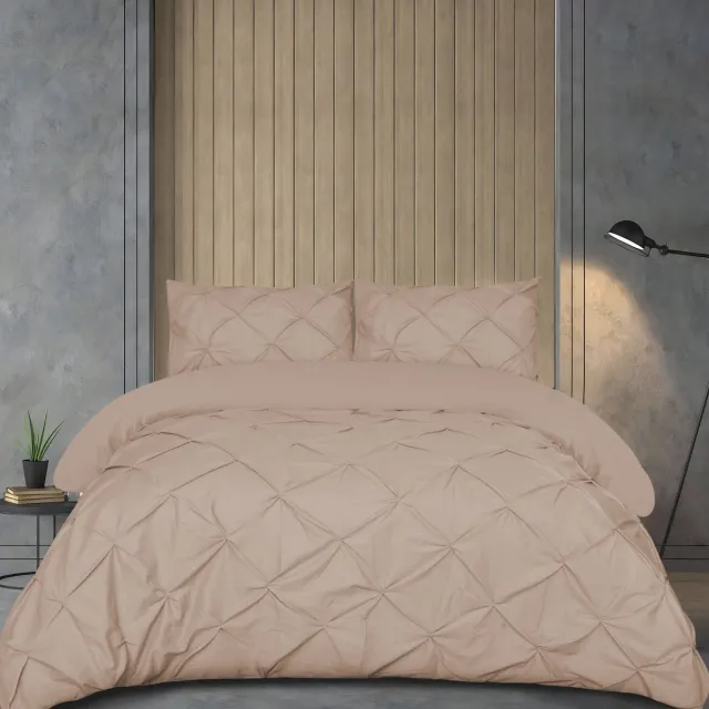 Beau Maison Dekbedovertrek Monte Carlo Taupe 140x200/220 + 1 kussensloop