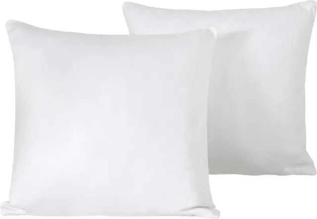 De Witte Lietaer Sierkussensloop Set Olivia White - 40 x 40 cm - Satijn Katoen Wit