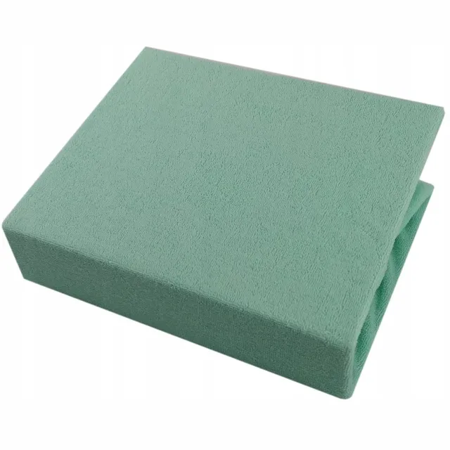 Olka Frotee hoeslaken ledikant 120x60 cm - Mintgroen
