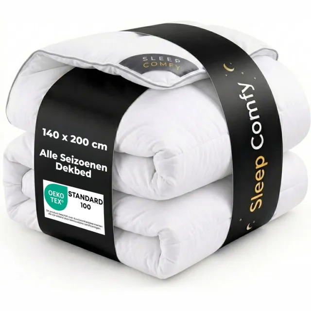 Sleep comfy White Soft Series - 140x200 cm - All Year Dekbed - Enkel Dekbed- Anti Allergie Dekbed - Comfort & Ademend - Eenpersoons Dekbed Wit