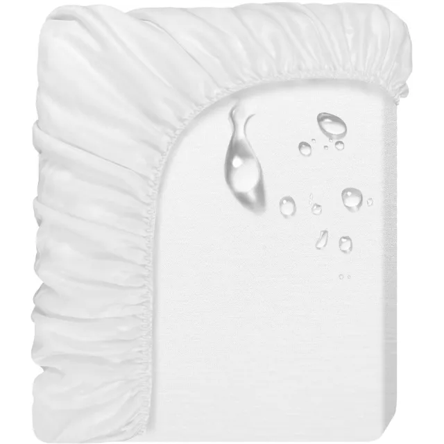 My Ninki ® Waterdichte en Ademende Matrasbeschermer voor Optimale Bescherming van 90 x 200 cm Matrassen wit