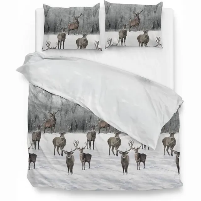 Zo! Home Ronald Dekbedovertrek - Flanel - Lits-jumeaux - 240x200/220 cm - White/Grey Wit