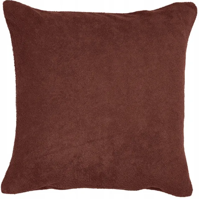 karo Badstof kussensloop 40x40 cm, dik, chocoladebruin, KARO