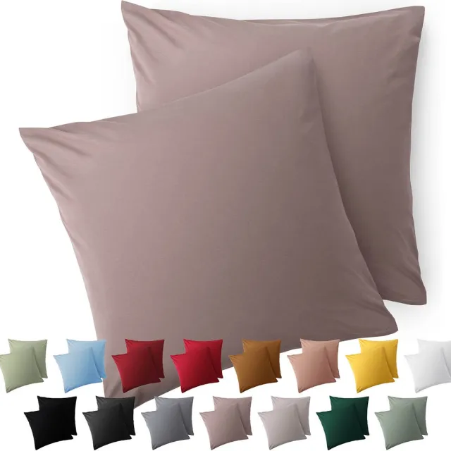 Blumtal Kussensloop Microvezel Kussenhoes 50 x 50 cm - Taupe - Met Rits - Set van 2