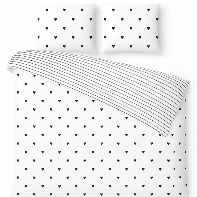 vtwonen Striped Love dekbedovertrek - Lits-Jumeaux - 240x200/220cm - Wit