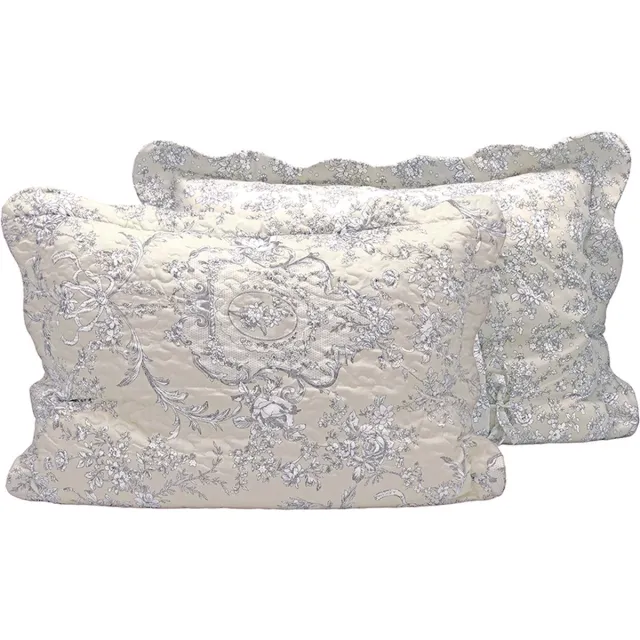 Lavandoux Kussenslopen - Floral Toile - 60x70 - Beige - Set van 2
