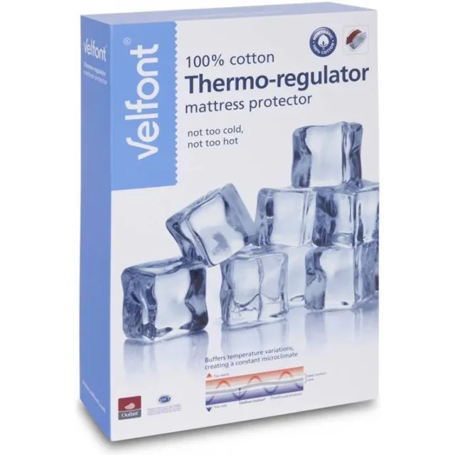 Velfont Outlast Matrasbeschermer Thermo Regulator - split - 180x220 cm wit