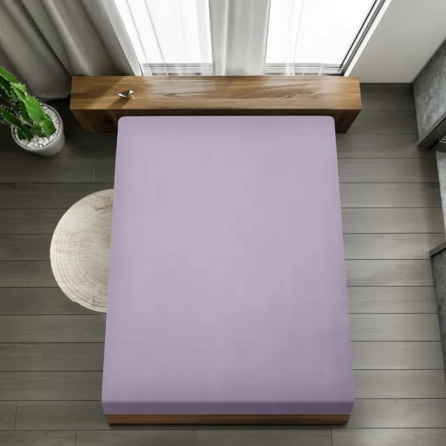 Ibenzoa Luxueus en Zacht Hoeslaken met Diepe Zakken van Geborsteld Microvezelweefsel - 180 x 200 cm paars