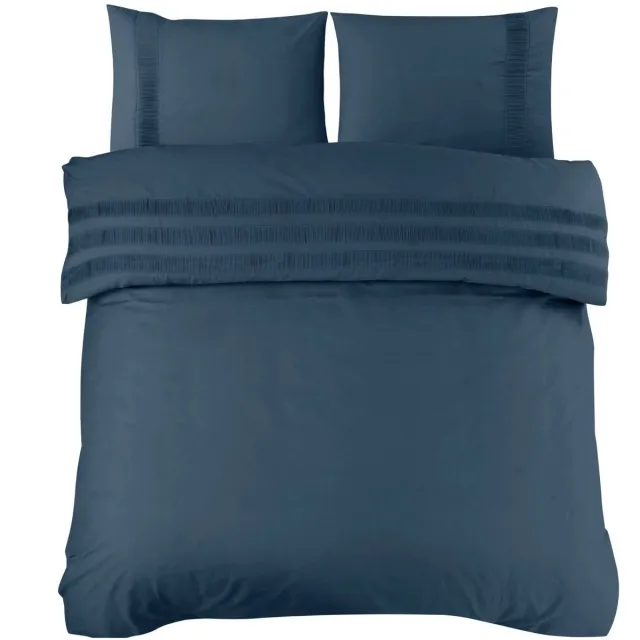 Droomtextiel Bali Dekbedovertrek Blauw 200x200/220 - Hotel Line
