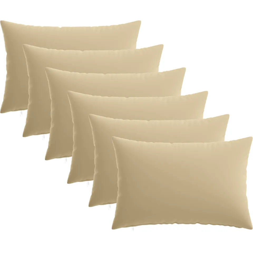 vidaXL Kussensloop 6 st HEERLEN Beige 50 x 75 cm Polyester, foto 3