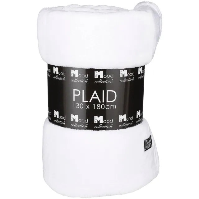In The Mood Collection Famke Fleece Plaid - L180 x B130 cm - Off white Gebroken wit