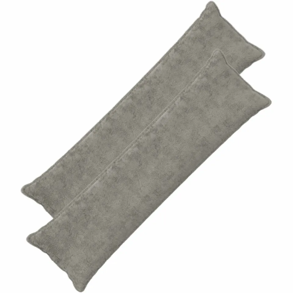 vidaXL Kussensloop 2 st HOUTEN Lichtgrijs 40 x 145 cm Nep Konijnenbont