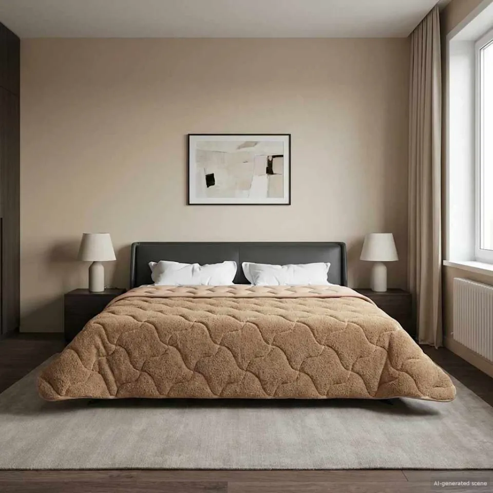 vidaXL Winter Dekbed 240 x 220 cm Winter taupe, foto 4