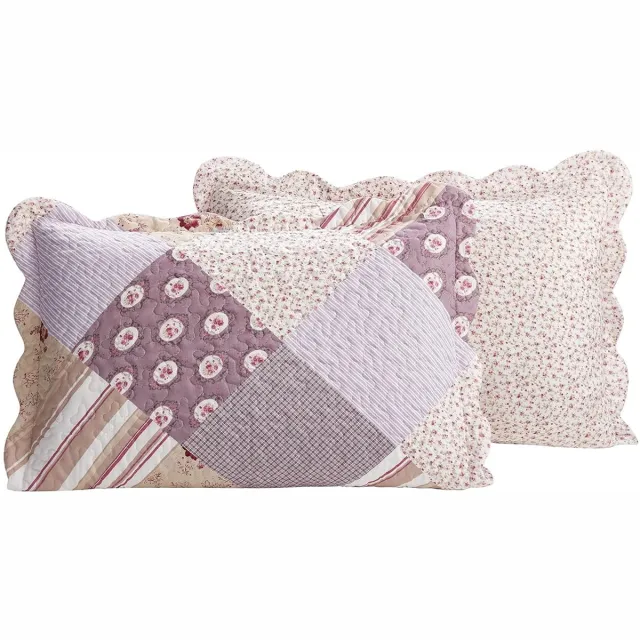 Lavandoux Kussensloop - Meadow Flowers - 60x70 cm - Roze - Set van 2 Oud roze