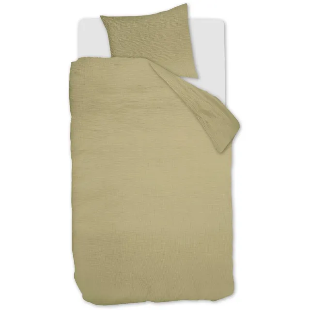 Linolux Dekbedovertrek Mousseline Green 1 persoons