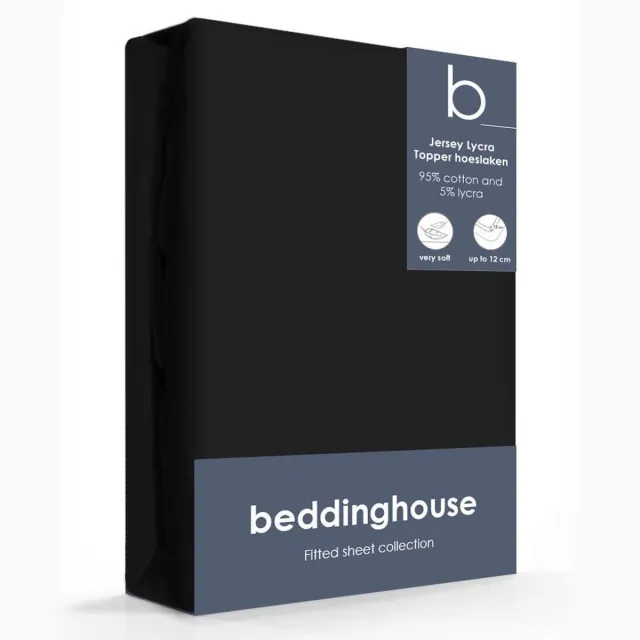 Beddinghouse Jersey Lycra - Topper Hoeslaken - 070/ - Zwart