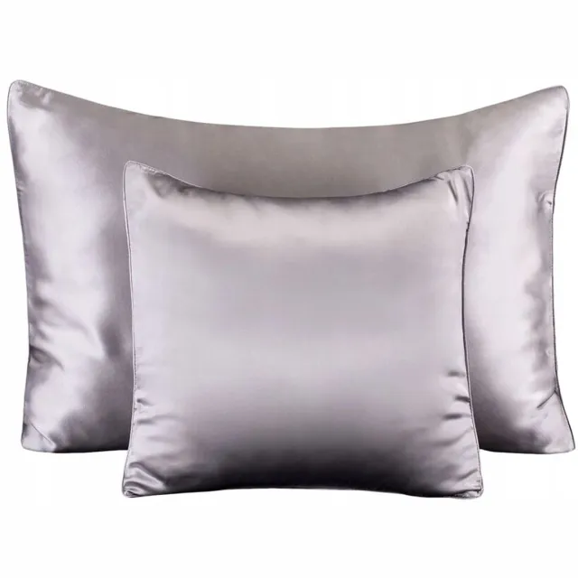 Malbery Luxe Zijden Kussensloop 40x40cm - Zilverkleurig, Hypoallergeen