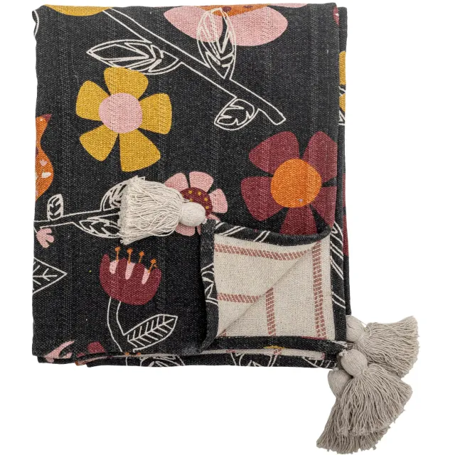 Bloomingville Vivielle plaid zwart