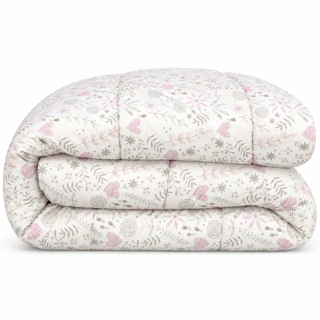 bedlin Premium Dekbed bedrukt - Zonder hoes ( 2 in 1 ) - Tweezijdig - 240 x 220 cm - Botanic Hearts Multicolor