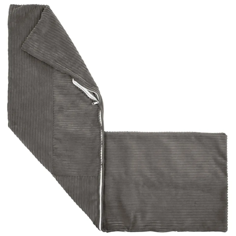 vidaXL Kussensloop 2 st ALMELO Donkergrijs 40 x 145 cm corduroy, foto 4