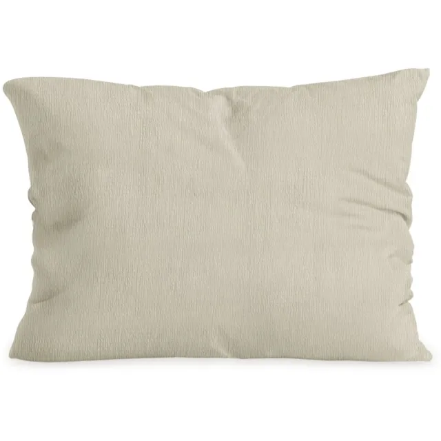 Zelesta Special Seersucker Kussensloop Set van 2 - Amandelmelk Beige 80x80cm