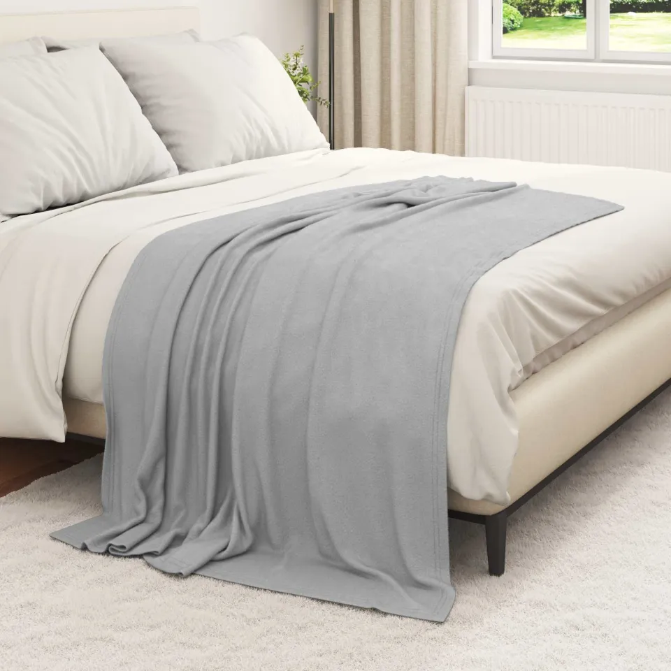 vidaXL Kleden 24 st Grijs 170 x 130 cm 7,43 kg Fleece, foto 3