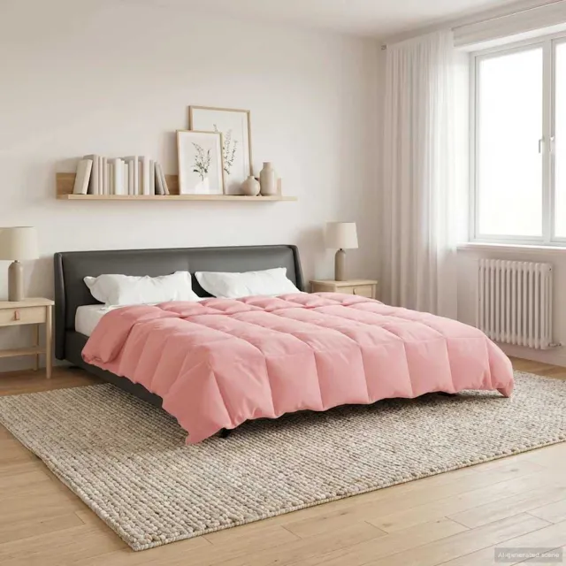 vidaXL Winter Dekbed 220 x 240 cm Winter Microfiber (100% polyester) Roze