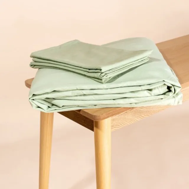Novaline katoenen beschermhoes - Groen - 2x kussenslopen - Weighted blanket - Verzwaringsdeken - Dekbed - Volwassenen - Wasbaar - Ventilerend