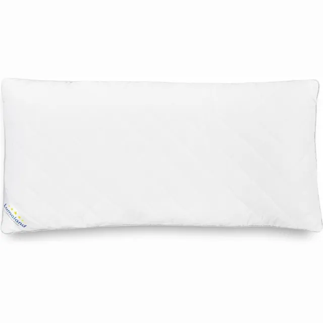 Lumaland hoogwaardig kussen kussen kussens met kookbestendige ademende eigenschappen met ritssluiting 40 x 80 cm van gesiliconiseerde polyester holle vezel Wit