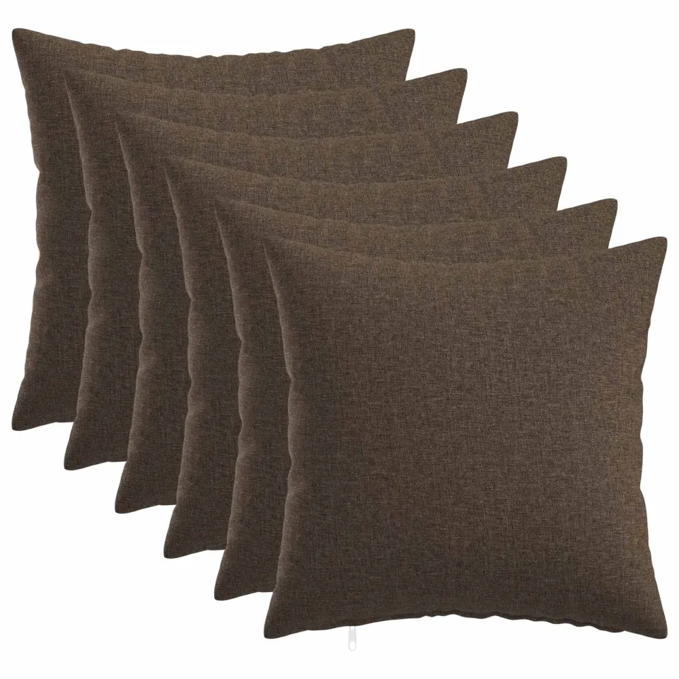 vidaXL Kussensloop 6 st HEERLEN Taupe 45 x 45 cm Stof, foto 3