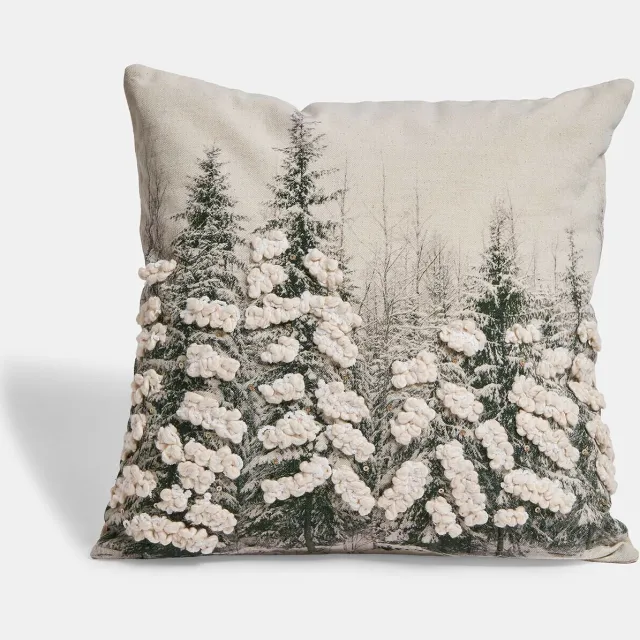 Loberon Kussenhoes Moonimoss wit/groen