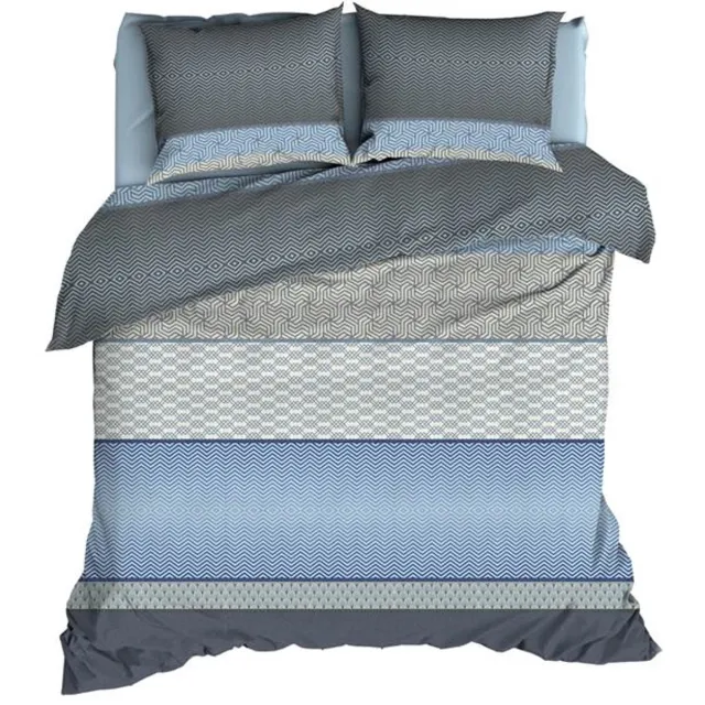 Satin D Or Satin d'Or Maddox Dekbedovertrek - Extra breed - 260x200/220 cm - Blauw