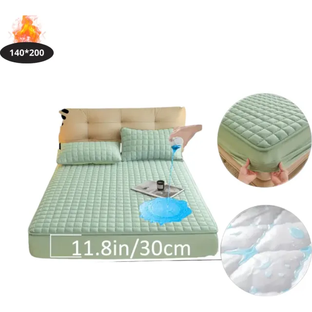 Nivard Waterdicht Hoeslaken - Beddengoed - Fitted Sheet - Bed - Lichtgroen 100x200